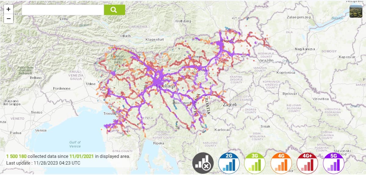 A1 SIM card - Coverage map