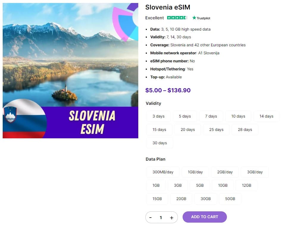 Slovenia eSIM data plans